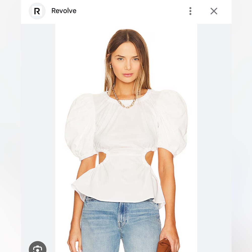 NWOT ASTR THE LABEL Cutout Puff Sleeve Top Size XL